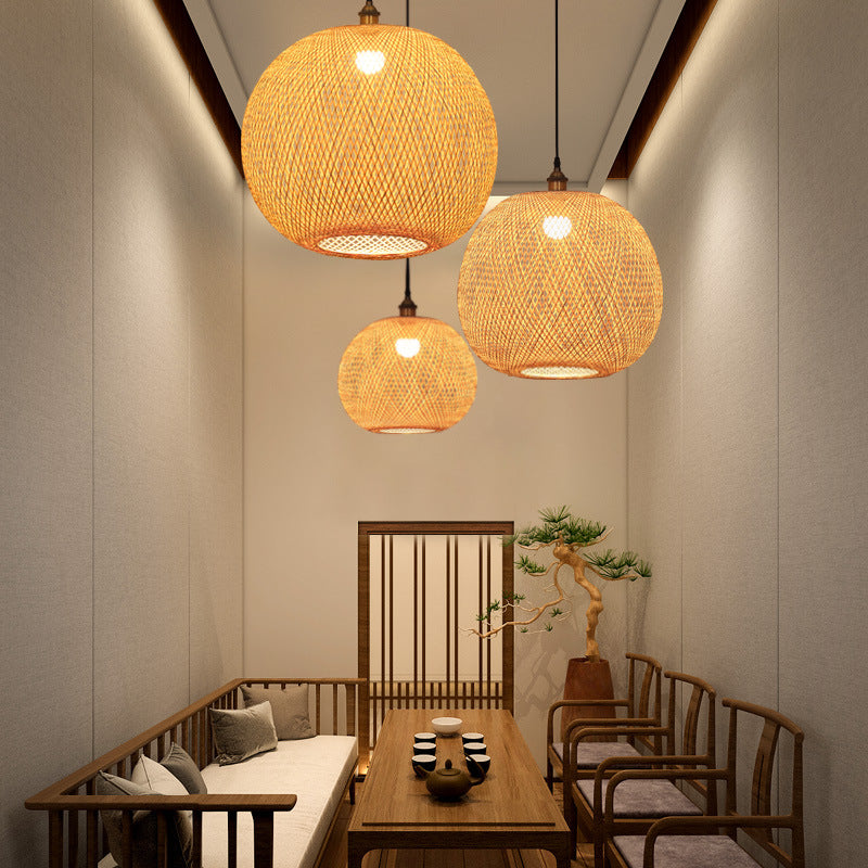 Pastoral Woven Zen Tea Room Chandelier