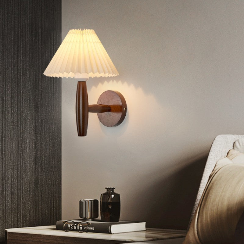 Pleated Fabric Umbrella Wall Light