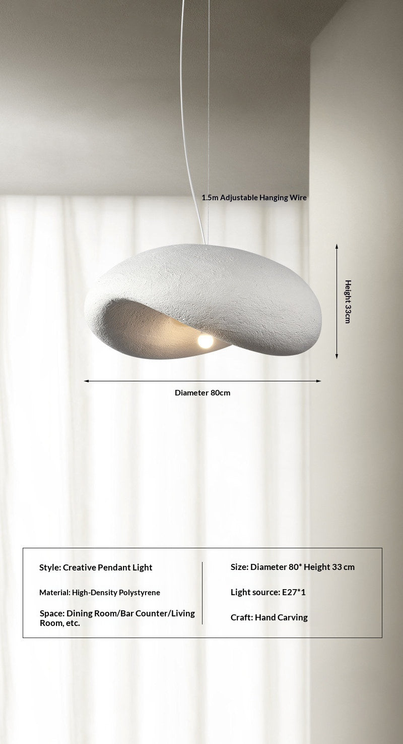 White Wabi Sabi Sculptural Chandelier
