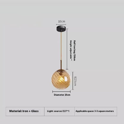 Amber Glass Cluster Pendant Light / Tricolor Light / D Amber