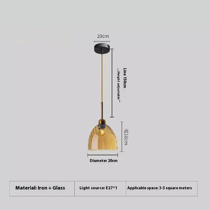 Amber Glass Cluster Pendant Light