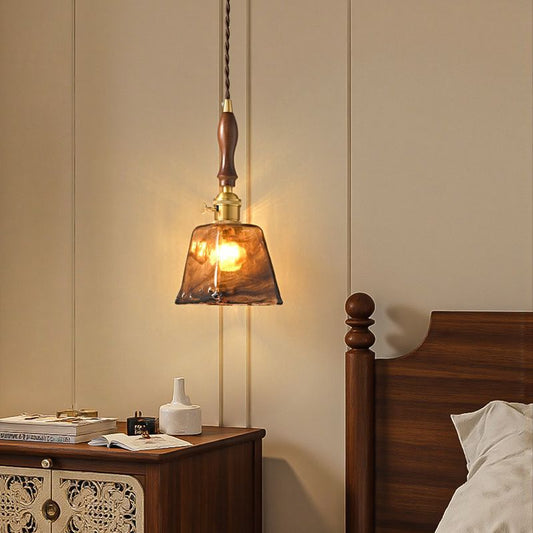 Amber Mid-Century Glass Pendant Light / Common Style / Three Colors