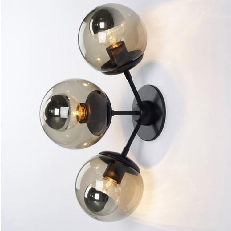 American Black Corridor Decorative Wall Light / Excluding Light Source / Black Double Heads