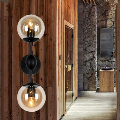 American Black Corridor Decorative Wall Light / Excluding Light Source / Black Three Heads