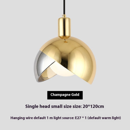 Champagne Gold Bedside Pendant Light