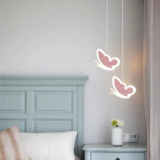 Children’s Butterfly Flower Ceiling Chandelier / A / White light