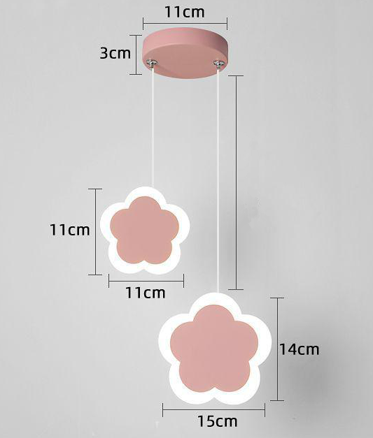Children’s Butterfly Flower Ceiling Chandelier / C / White light