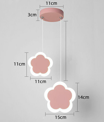 Children’s Butterfly Flower Ceiling Chandelier / C / White light