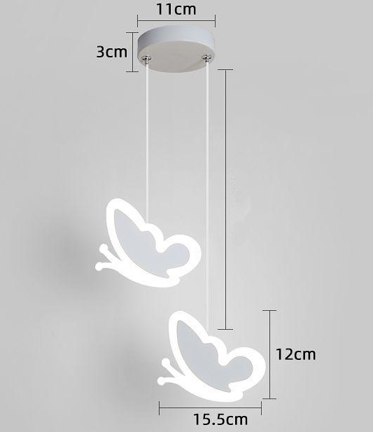 Children’s Butterfly Flower Ceiling Chandelier / B / warm light