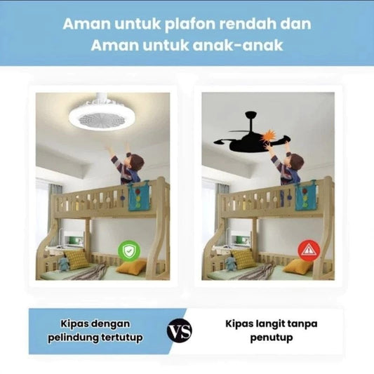Compact White Fan Light