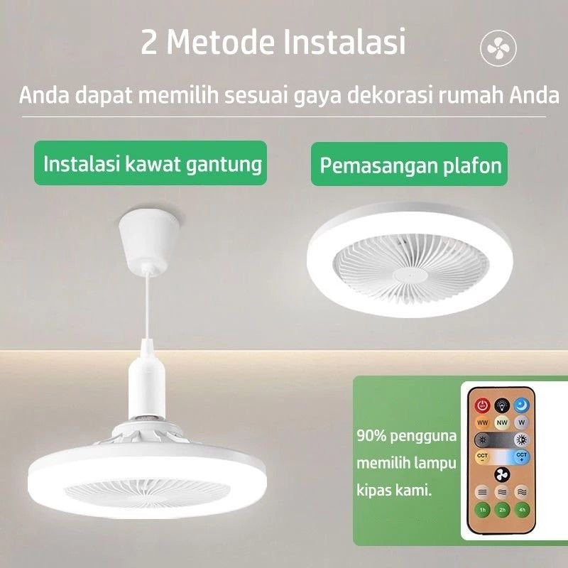 Compact White Fan Light