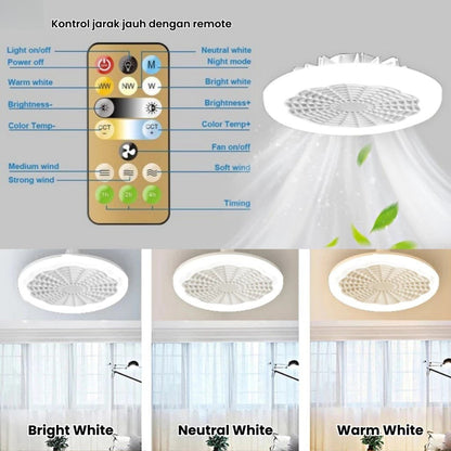 Compact White Fan Light