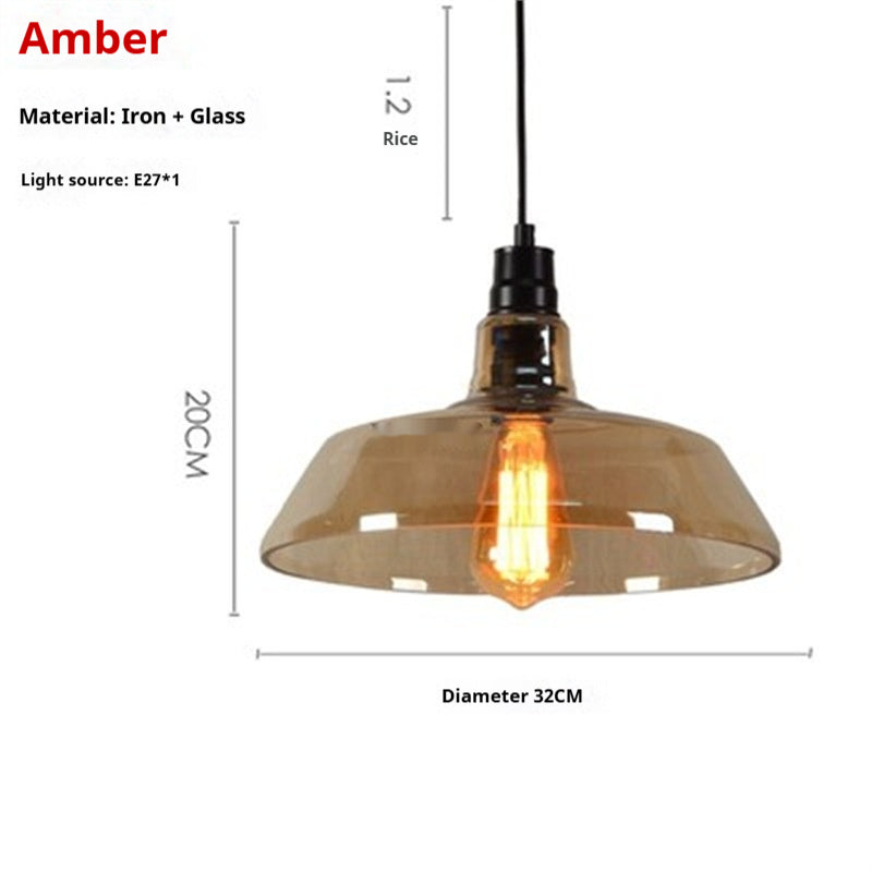 Industrial Nordic Glass Pendant Light / Standard / B Smoky Gray