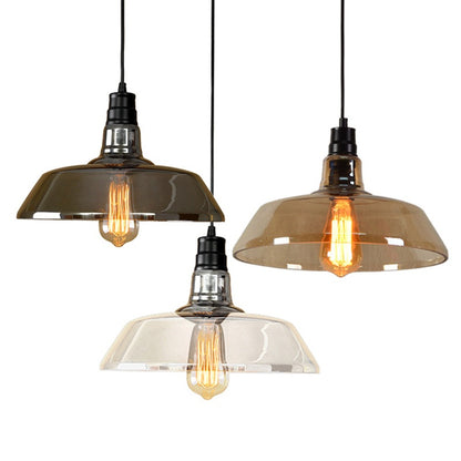 Industrial Nordic Glass Pendant Light / Standard / A Smoky Gray