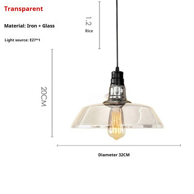 Industrial Nordic Glass Pendant Light / Standard / C Amber Combination