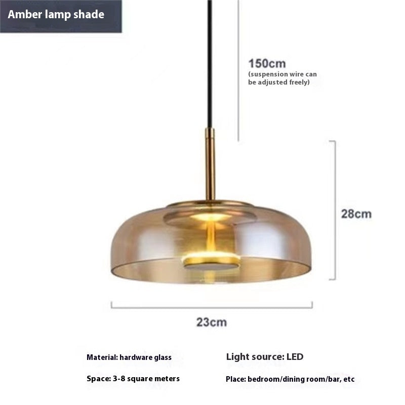 Industrial Nordic Glass Pendant Light