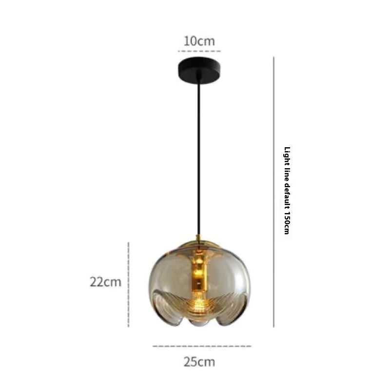 Industrial Nordic Glass Pendant Light / Standard / C Amber
