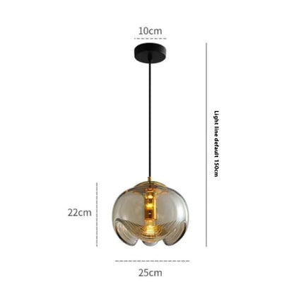 Industrial Nordic Glass Pendant Light / Standard / C Amber