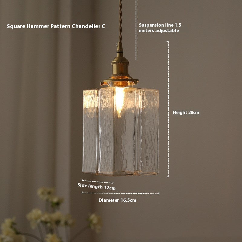 Japanese Retro Hammered Glass Pendant Light / Cstyle / Warm Light