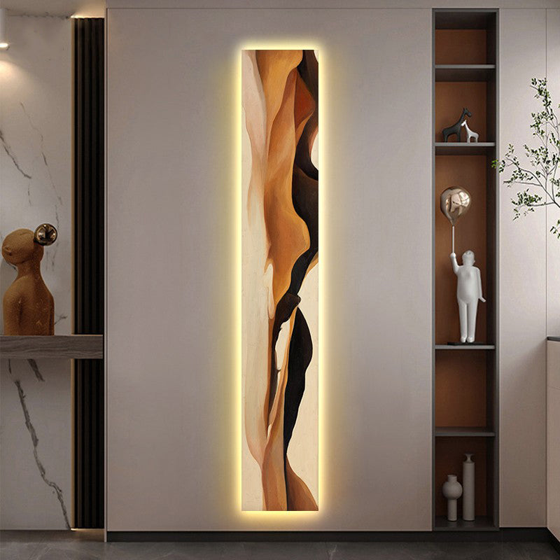 Light Luxury Abstract LED Decorative Painting / Colour border A / Oil on canvas screen / 120x20