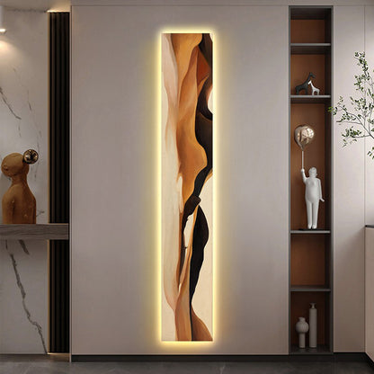 Light Luxury Abstract LED Decorative Painting / Colour border A / Oil on canvas screen / 120x20