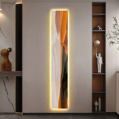 Light Luxury Abstract LED Decorative Painting / Colour border B / Crystal porcelain craft crysta / 120x20