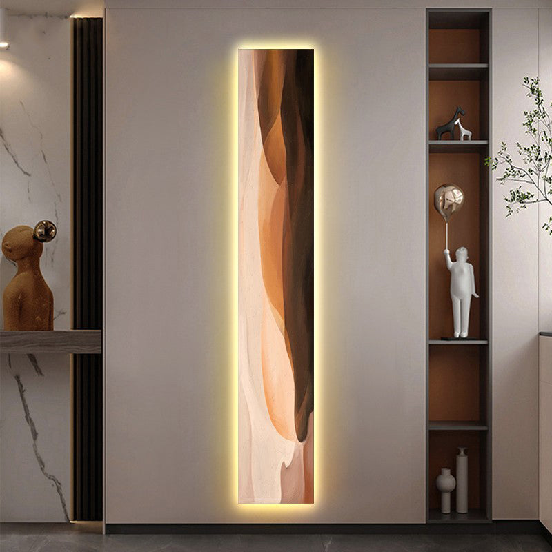 Light Luxury Abstract LED Decorative Painting / Colour border B / Oil on canvas screen / 120x20