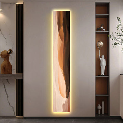 Light Luxury Abstract LED Decorative Painting / Colour border B / Oil on canvas screen / 120x20
