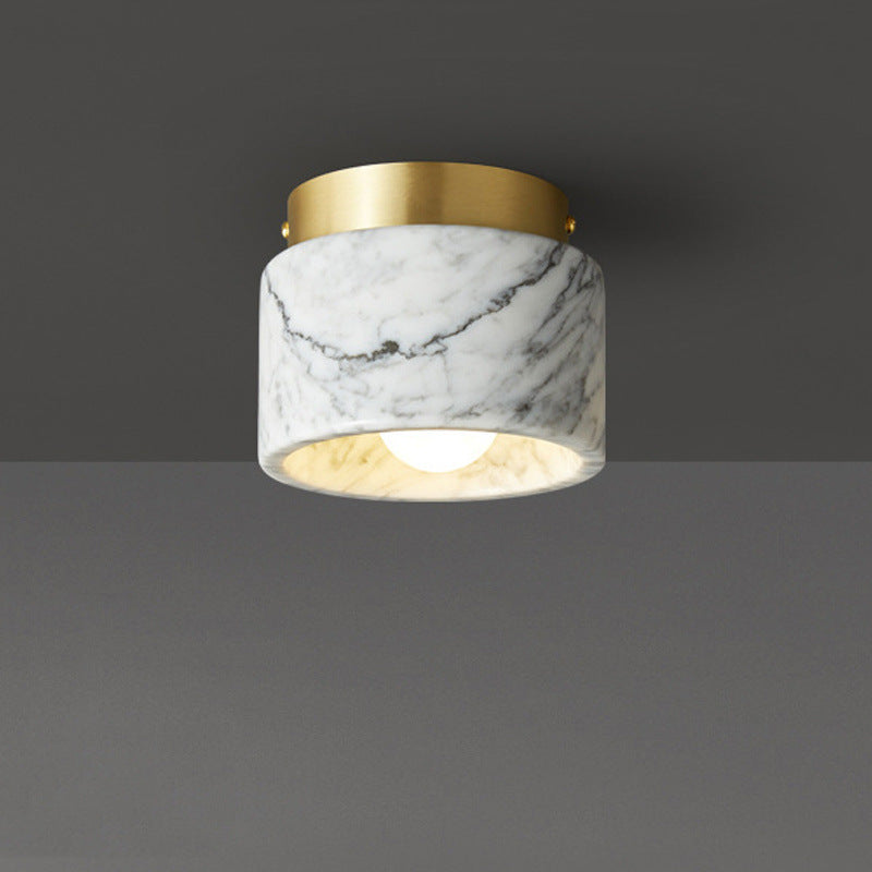 Light Luxury Marble Hallway Ceiling Light / Green Marble / Tricolor Light
