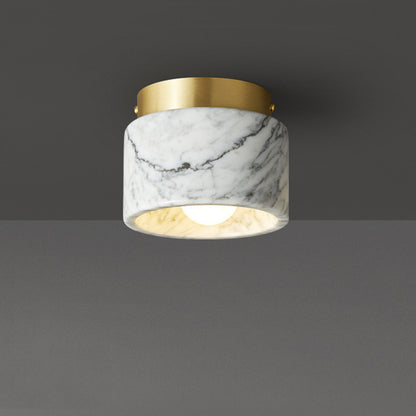 Light Luxury Marble Hallway Ceiling Light / Green Marble / Tricolor Light