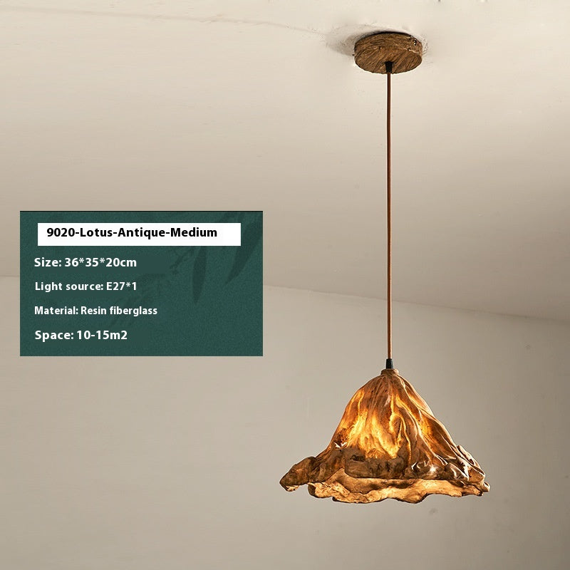 Lotus Leaf Japanese Resin Pendant Light / Light Source Not Included / White Large