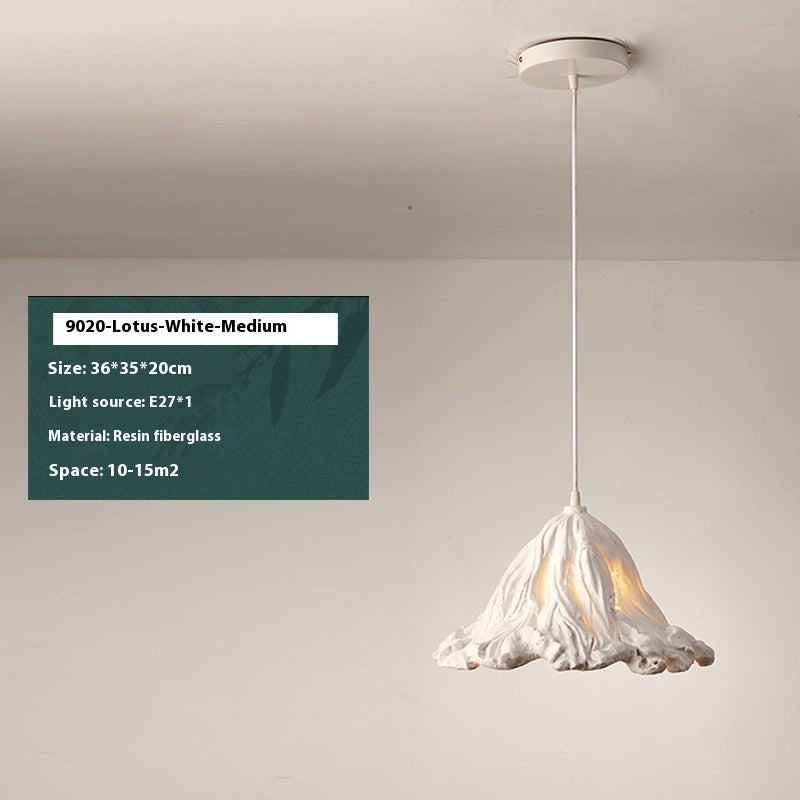 Lotus Leaf Japanese Resin Pendant Light / Light Source Not Included / Antique Large