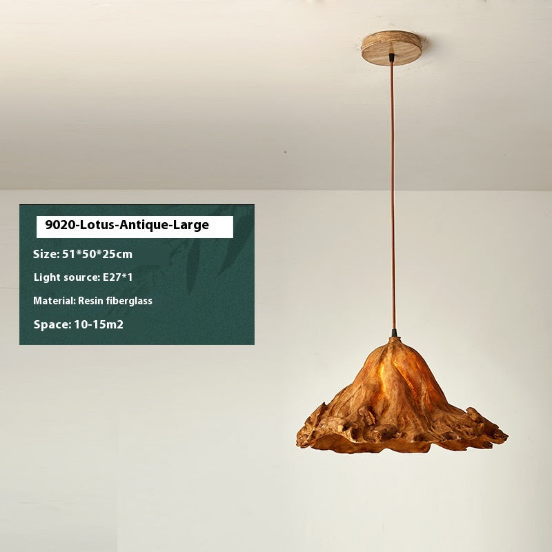 Lotus Leaf Japanese Resin Pendant Light / Light Source Not Included / White Medium