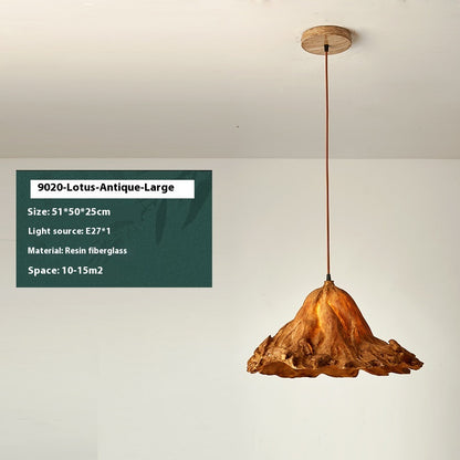 Lotus Leaf Japanese Resin Pendant Light / Light Source Not Included / White Medium