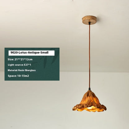 Lotus Leaf Japanese Resin Pendant Light / Light Source Not Included / White Small