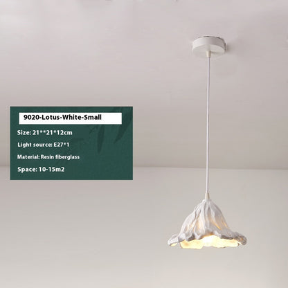 Lotus Leaf Japanese Resin Pendant Light / With White Light / Antique Medium