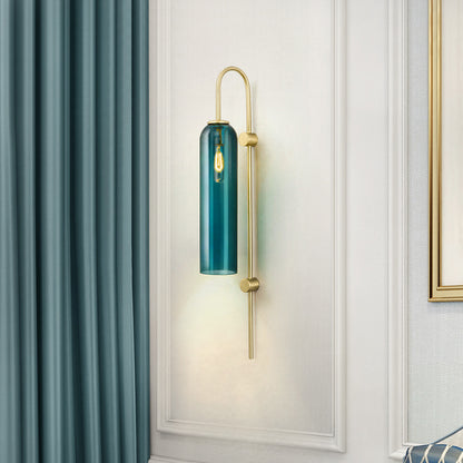 Minimalist Glass Bedside Wall Light / White