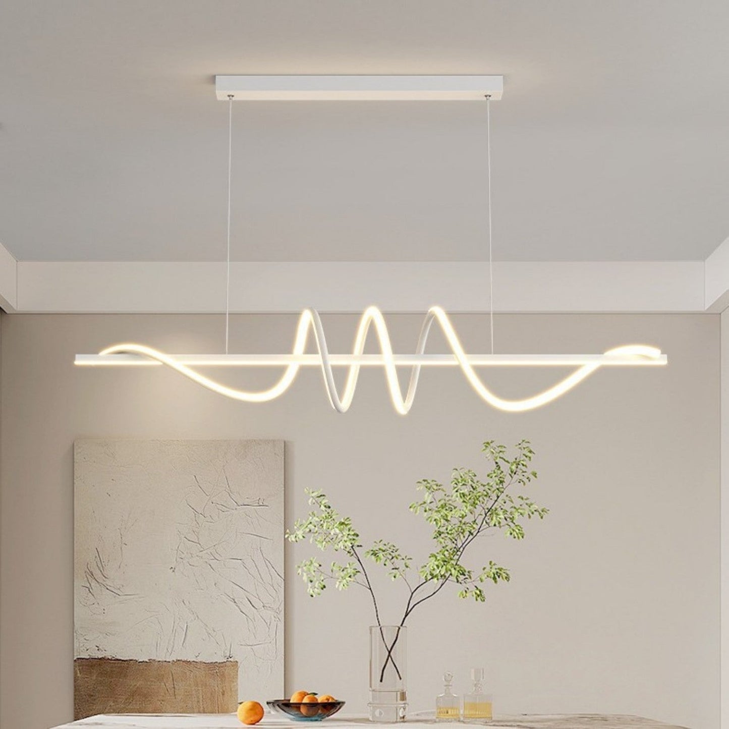 Minimalist Three-Ring LED Pendant Light