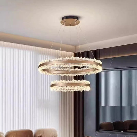 Modern Luxury Aluminum and Acrylic Chandelier
