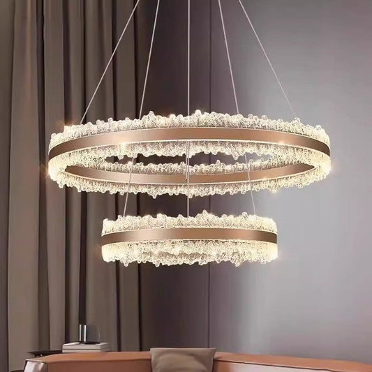 Modern Luxury Aluminum and Acrylic Chandelier
