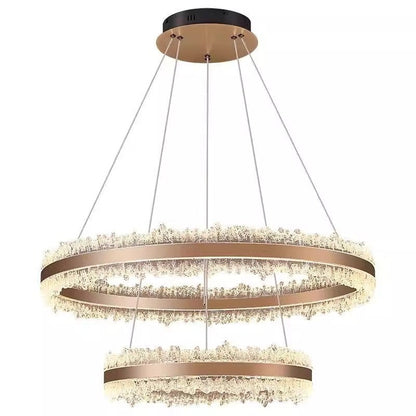 Modern Luxury Aluminum and Acrylic Chandelier