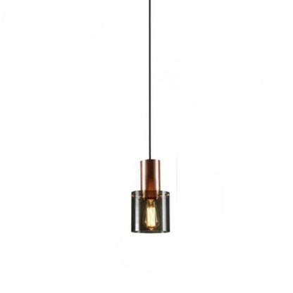 Modern Rose Gold Glass Pendant Light for Bedroom