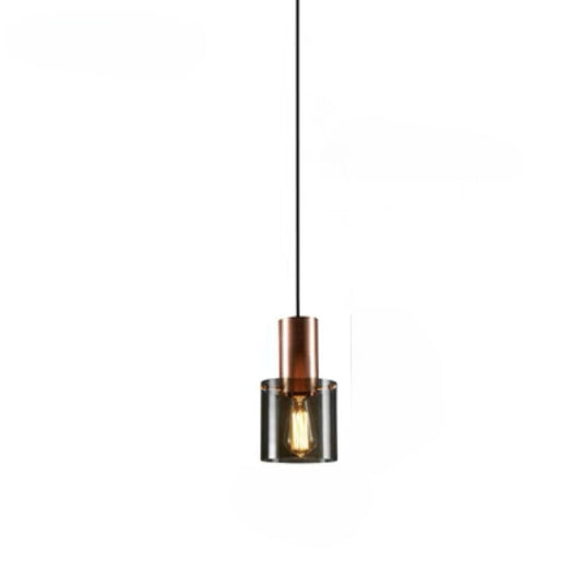 Modern Rose Gold Glass Pendant Light for Bedroom