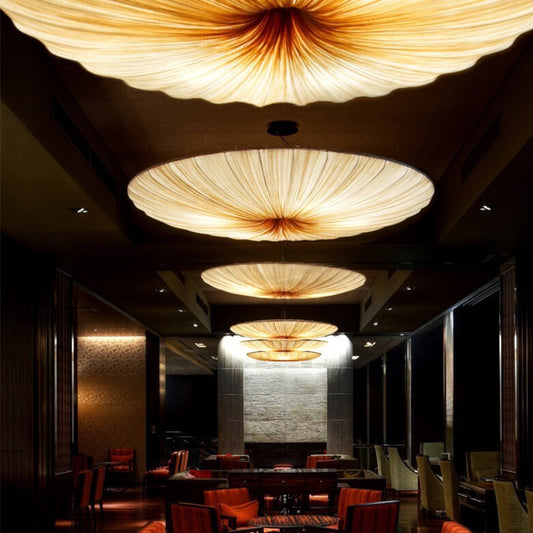 New Chinese Fabric Round Chandelier / Diameter 50cm