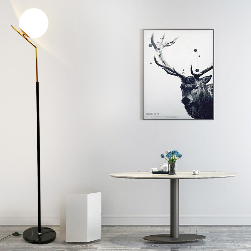 Nordic Black Warm Light Floor Lamp / Tmall Genie Voice / 7W LED / EU