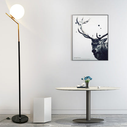 Nordic Black Warm Light Floor Lamp / Tmall Genie Voice / 7W LED / EU