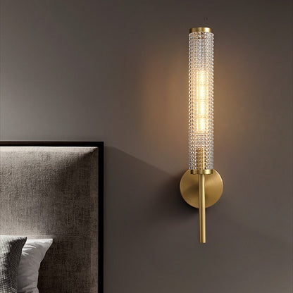 Nordic Copper Glass Long Wall Light
