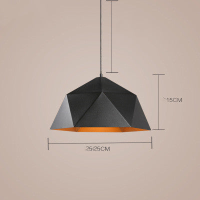 Nordic Geometric Single Pendant Light / Black 25CM