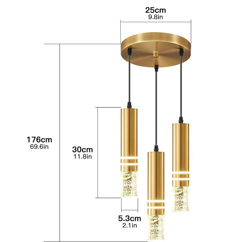 Nordic LED Crystal Linear Chandelier