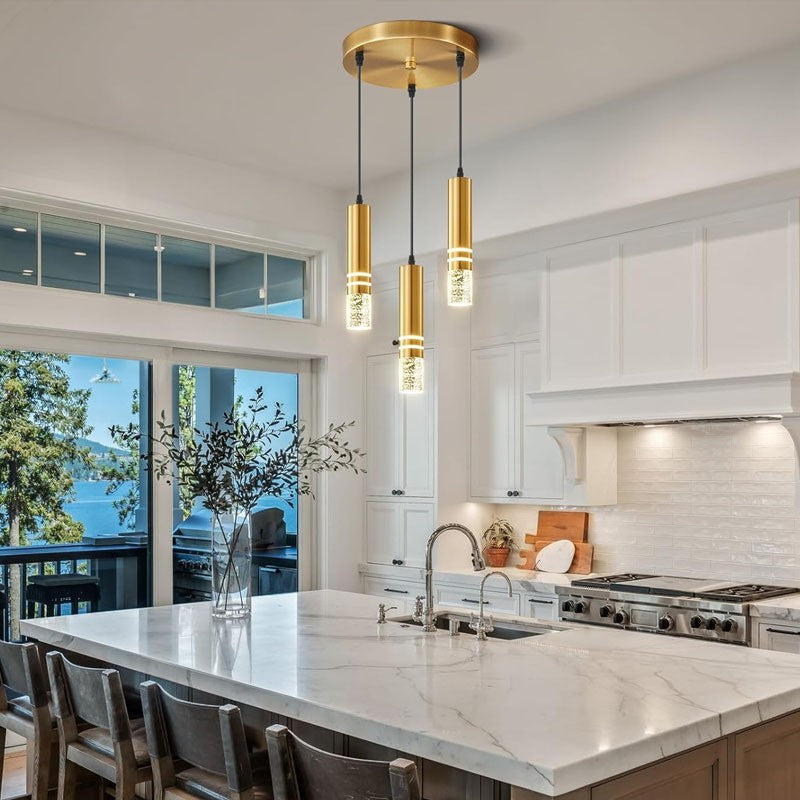 Nordic LED Crystal Linear Chandelier